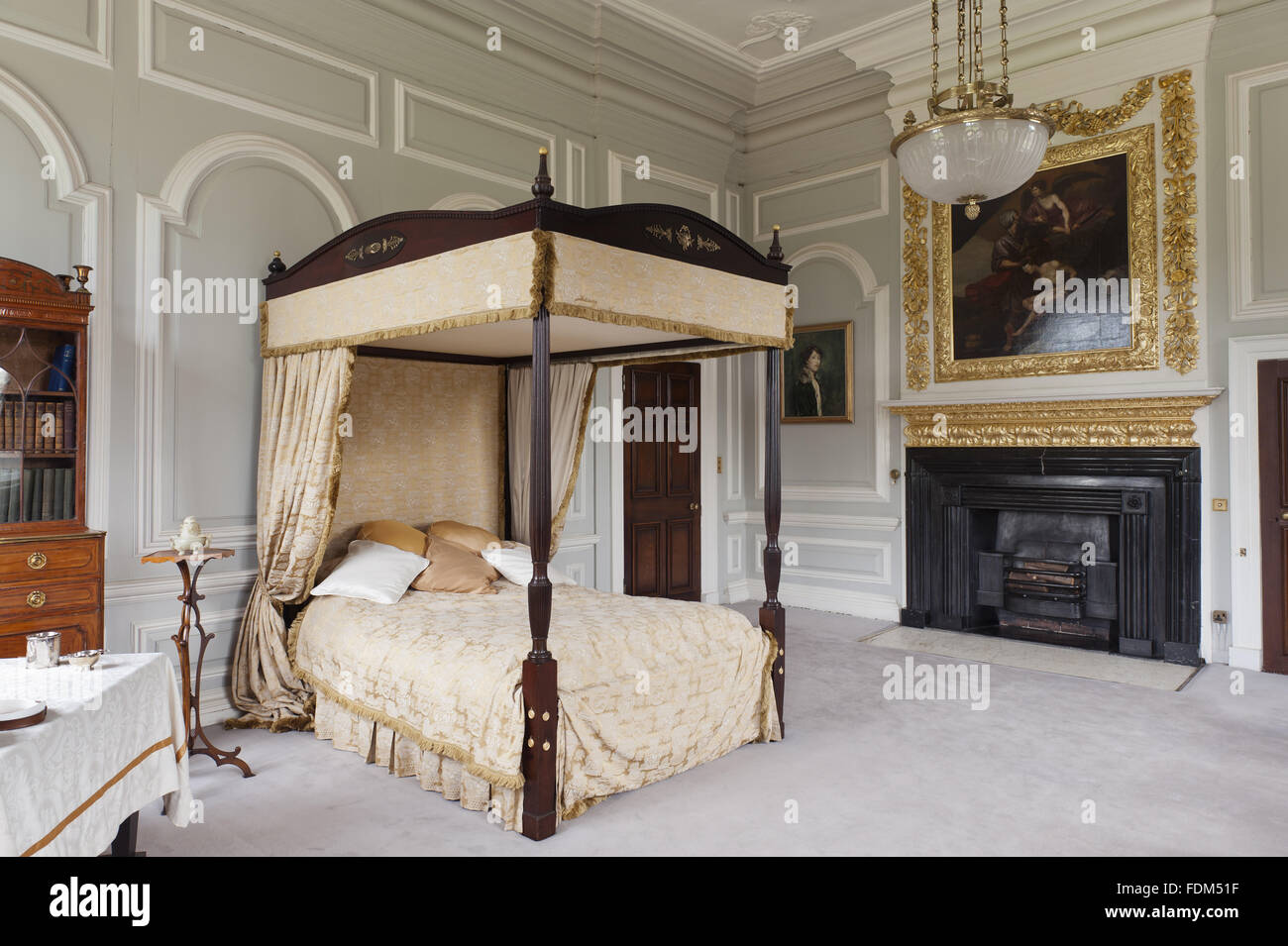 Chambre du Roi à Tredegar House, Newport, Pays de Galles. La chambre était probablement nommé d'après le roi Gould, sir Charles Gould, le père de Morgan. Banque D'Images