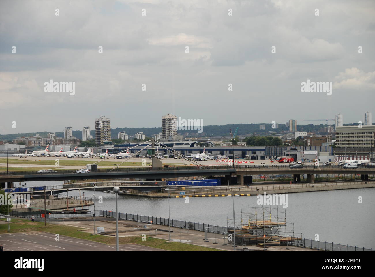 L'aéroport de London City et de Shooters Hill London Excel Exhibition Centre UK Banque D'Images