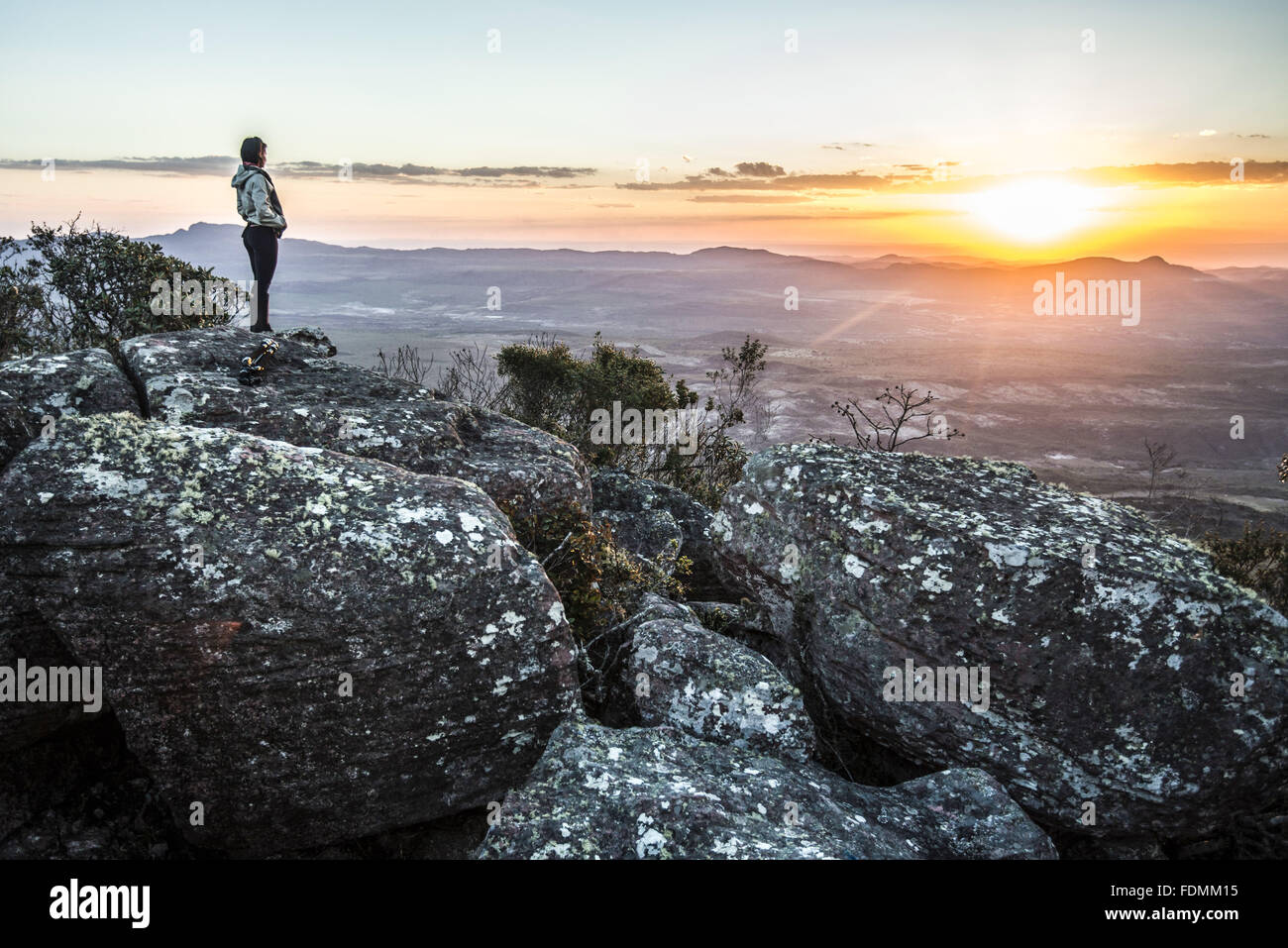 Itobira pic dans la Sierra Espinhaco - Sud de Chapada Diamantina Banque D'Images