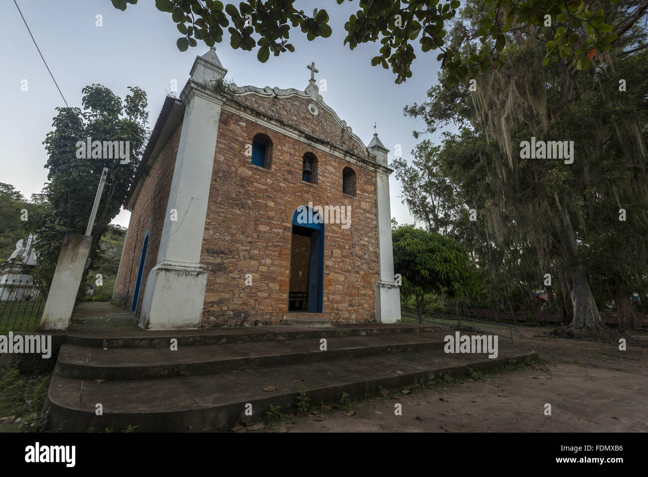 Igreja de São Sebastião da Vila de Igatu - quartier de Andaraí - Chapada Diamantina Banque D'Images