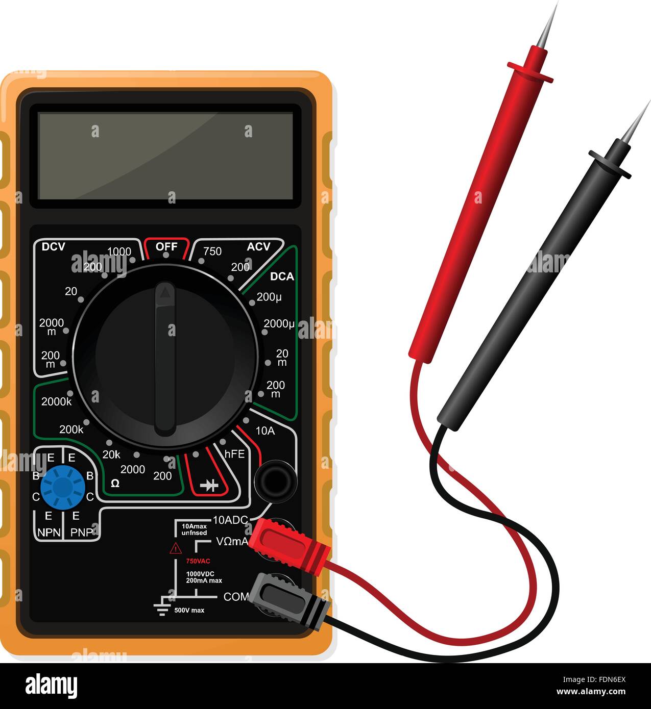 Multimètre numérique vector illustration Illustration de Vecteur