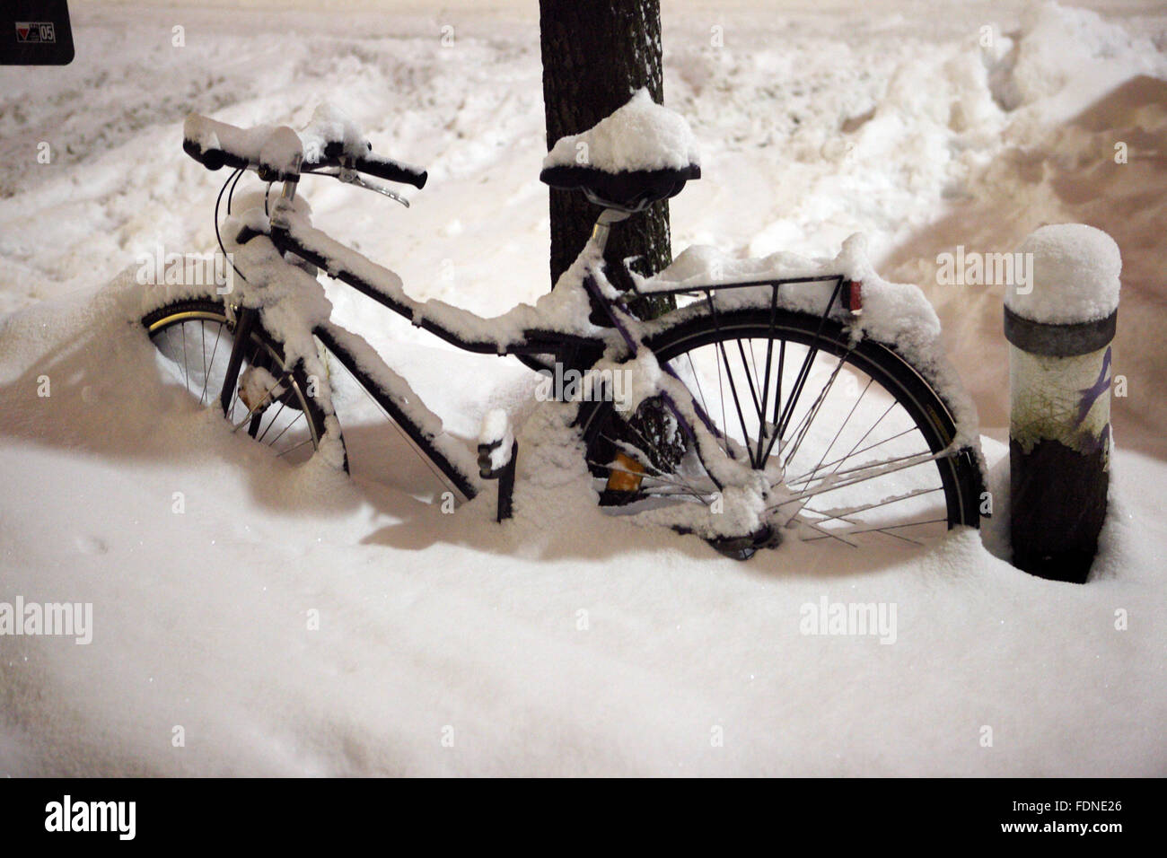 Berlin, Allemagne, location est par la neige Banque D'Images
