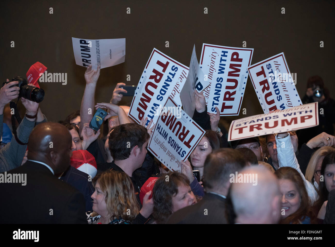 Ivanka Trump, fille de candidat présidentiel républicain-front runner, Donald Trump, la parole à un rassemblement électoral de l'Iowa Banque D'Images