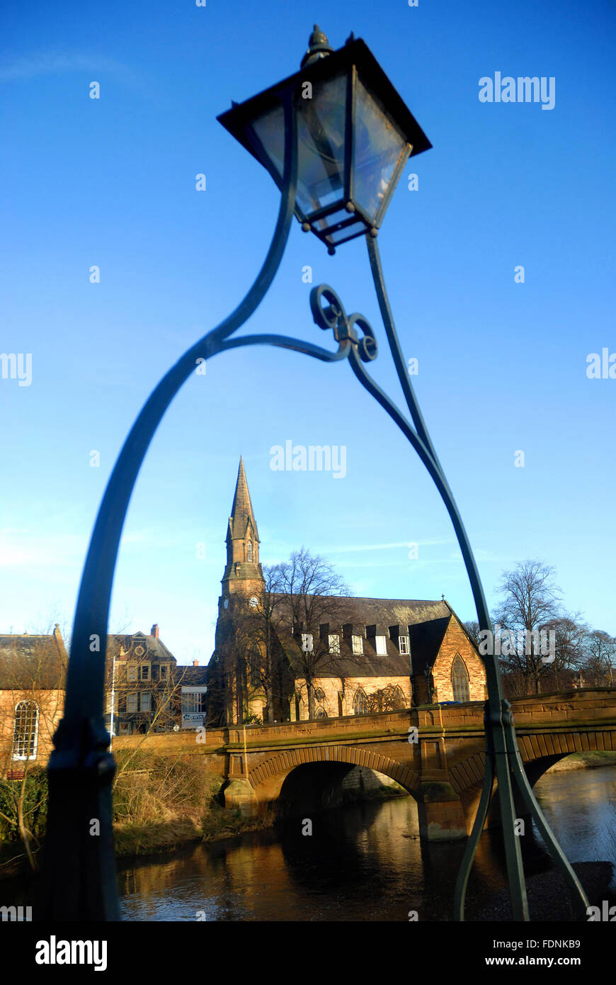 River, Morpeth, Northumberland Wansbeck Banque D'Images