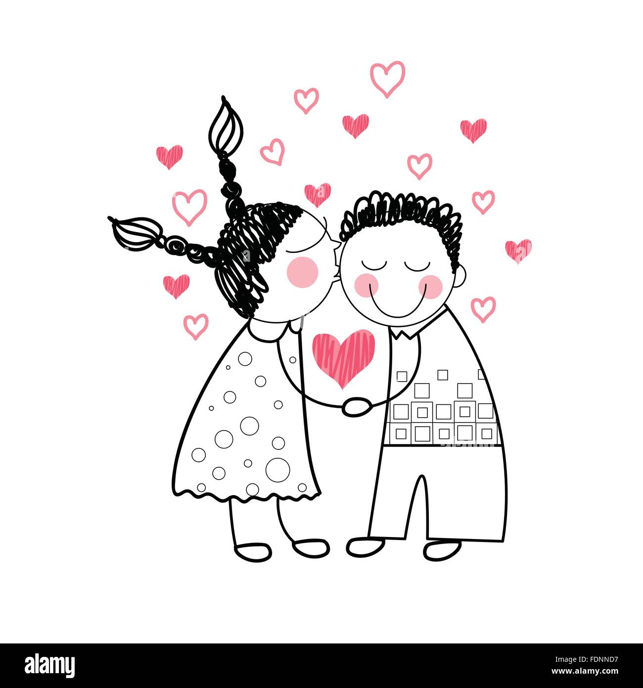 Forme De Coeur Rouge Amour Couple Holding Hands Ligne Simple Dessin Image Vectorielle Stock Alamy