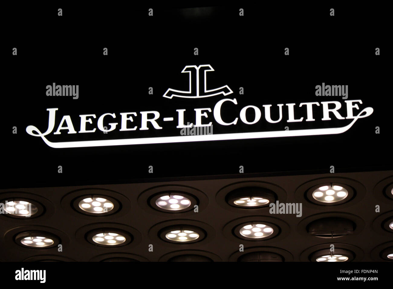 Markenname : 'Jaeger LeCoultre', Berlin. Banque D'Images