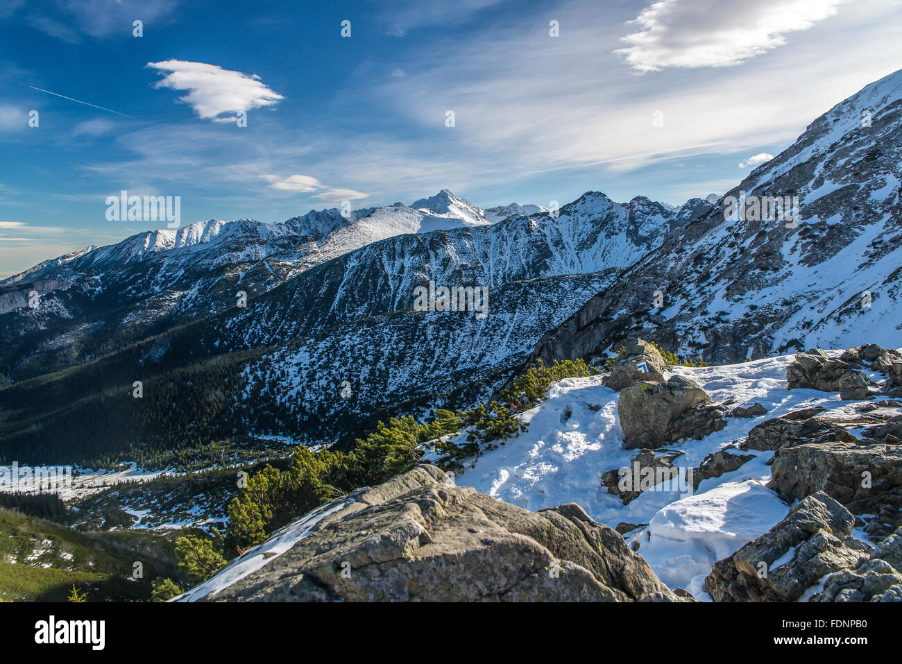 Tatras avec de beaux nuages Banque D'Images