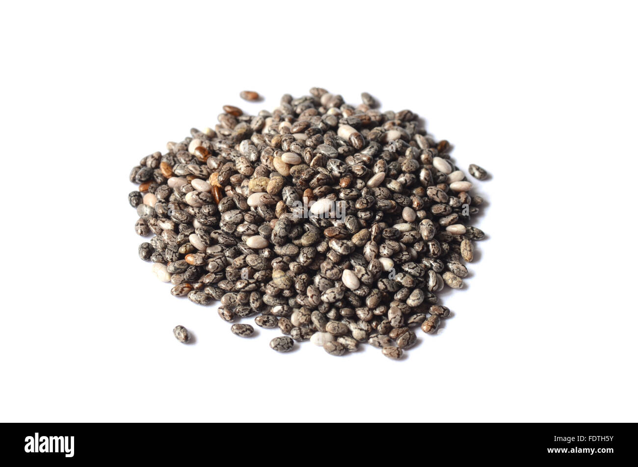 Les graines de chia noir, super aliments sains et nutritifs Banque D'Images