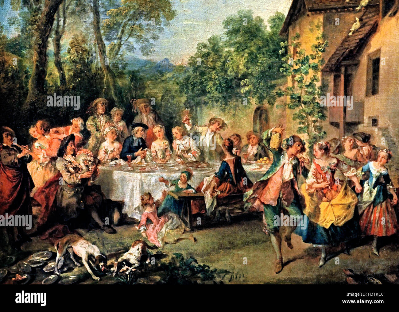 Le repas de noces - Le repas de mariage 1735 Nicolas Lancret 1690-1743 Français France Banque D'Images