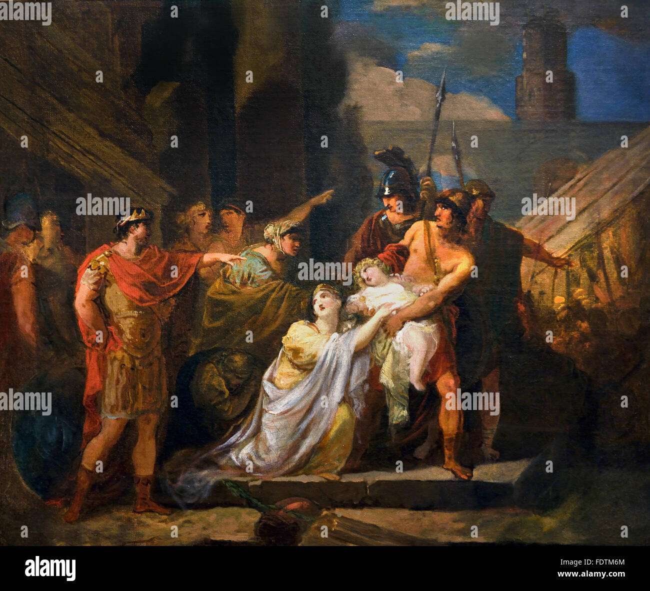 Astyanax arraché de sa mère. François Guillaume Ménageot (1744-1816) France Le français ( la mythologie grecque Astyanax, était le fils d'Hector, prince de Troie et la Princesse Andromaque ) Banque D'Images