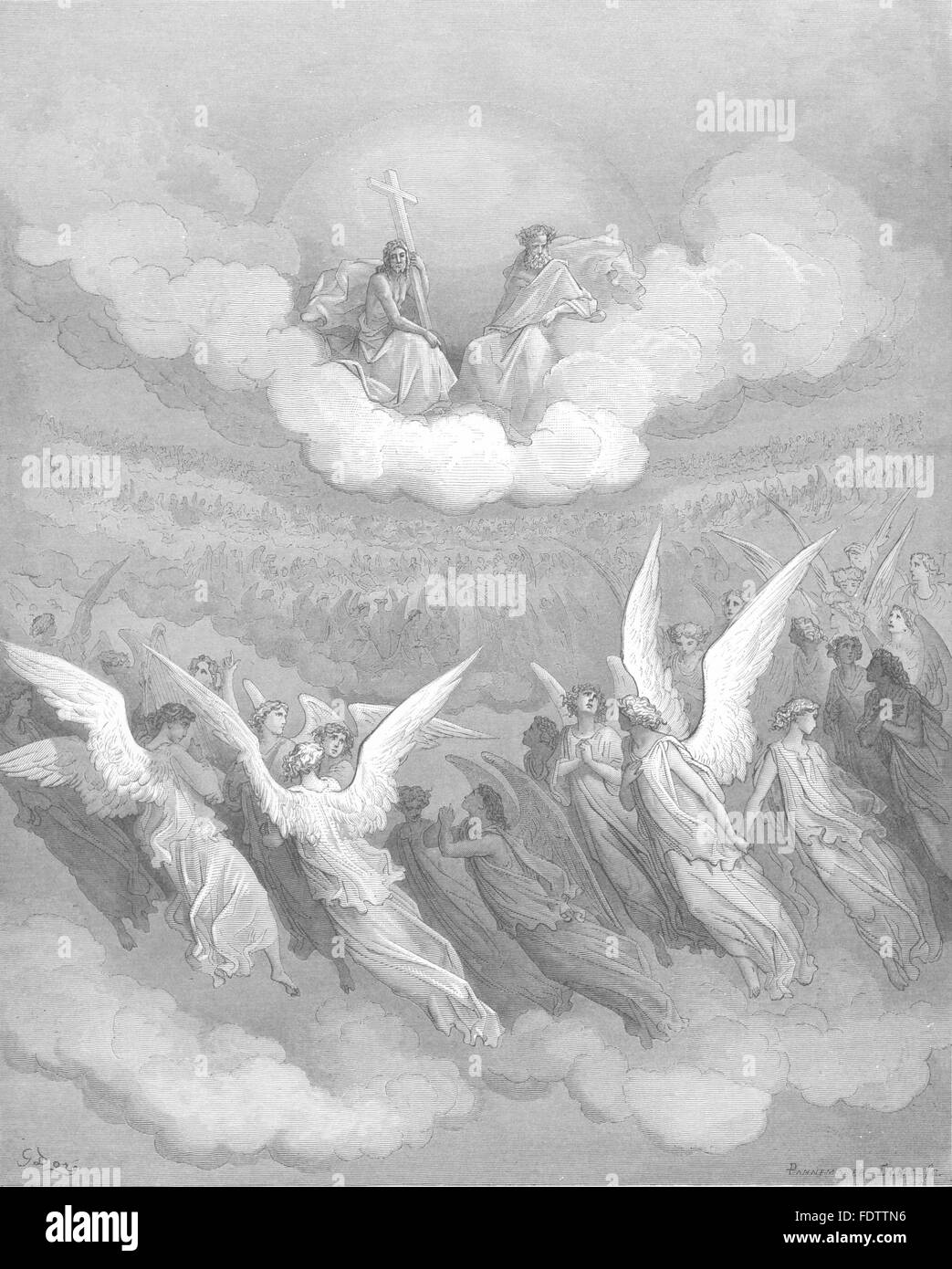 Le paradis perdu de Milton : Ciel rung jubilé loud hosannas rempli d'éternel, c1886 Banque D'Images
