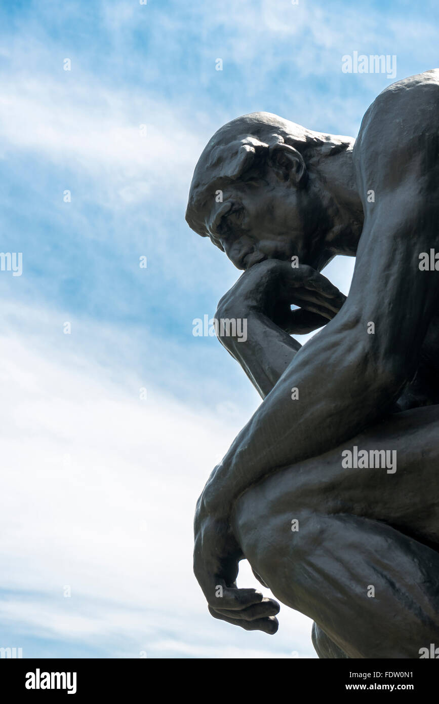 Auguste Rodin - Le penseur, Musée National de Kyōto Banque D'Images
