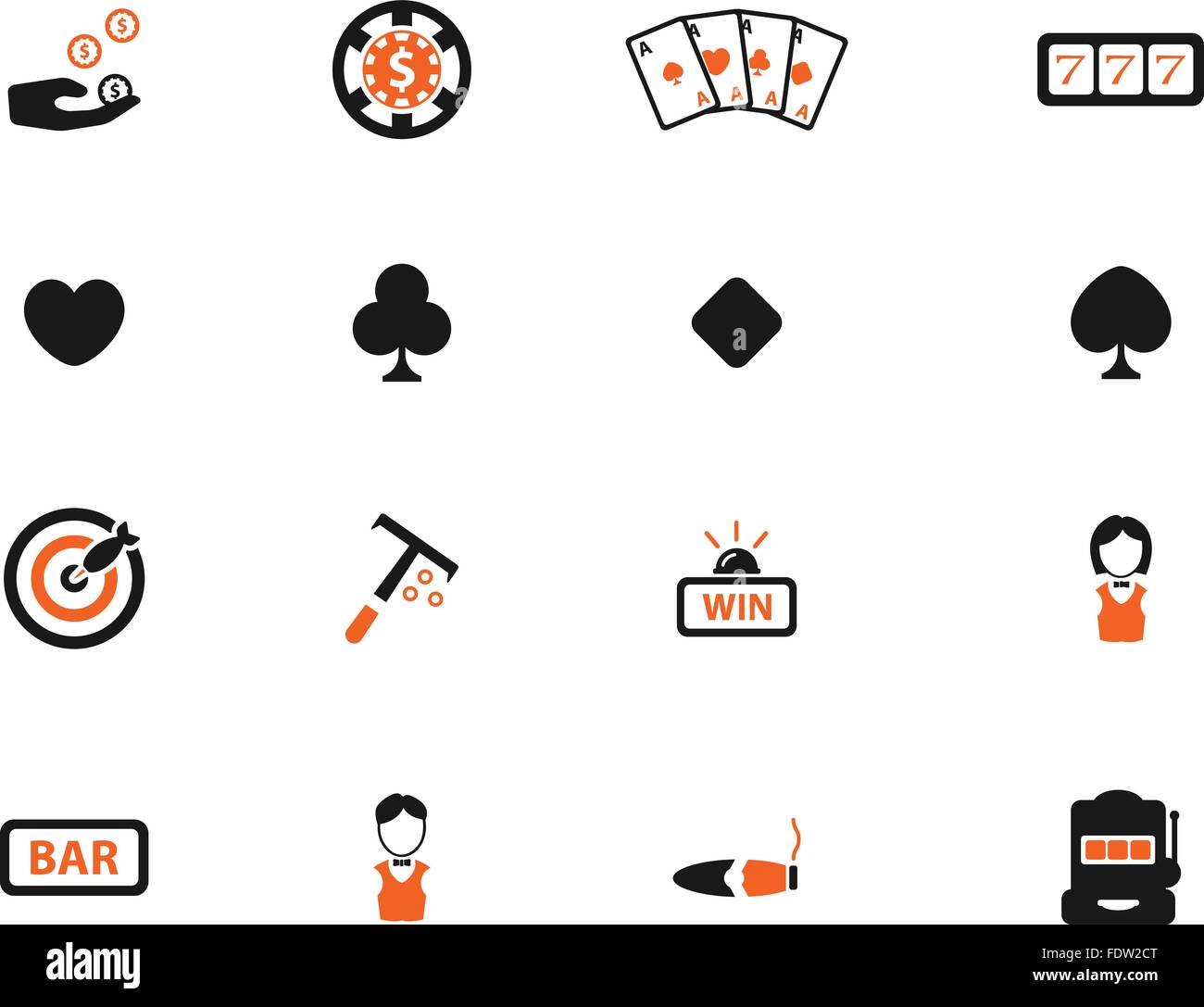 Icônes simplement Casino Illustration de Vecteur