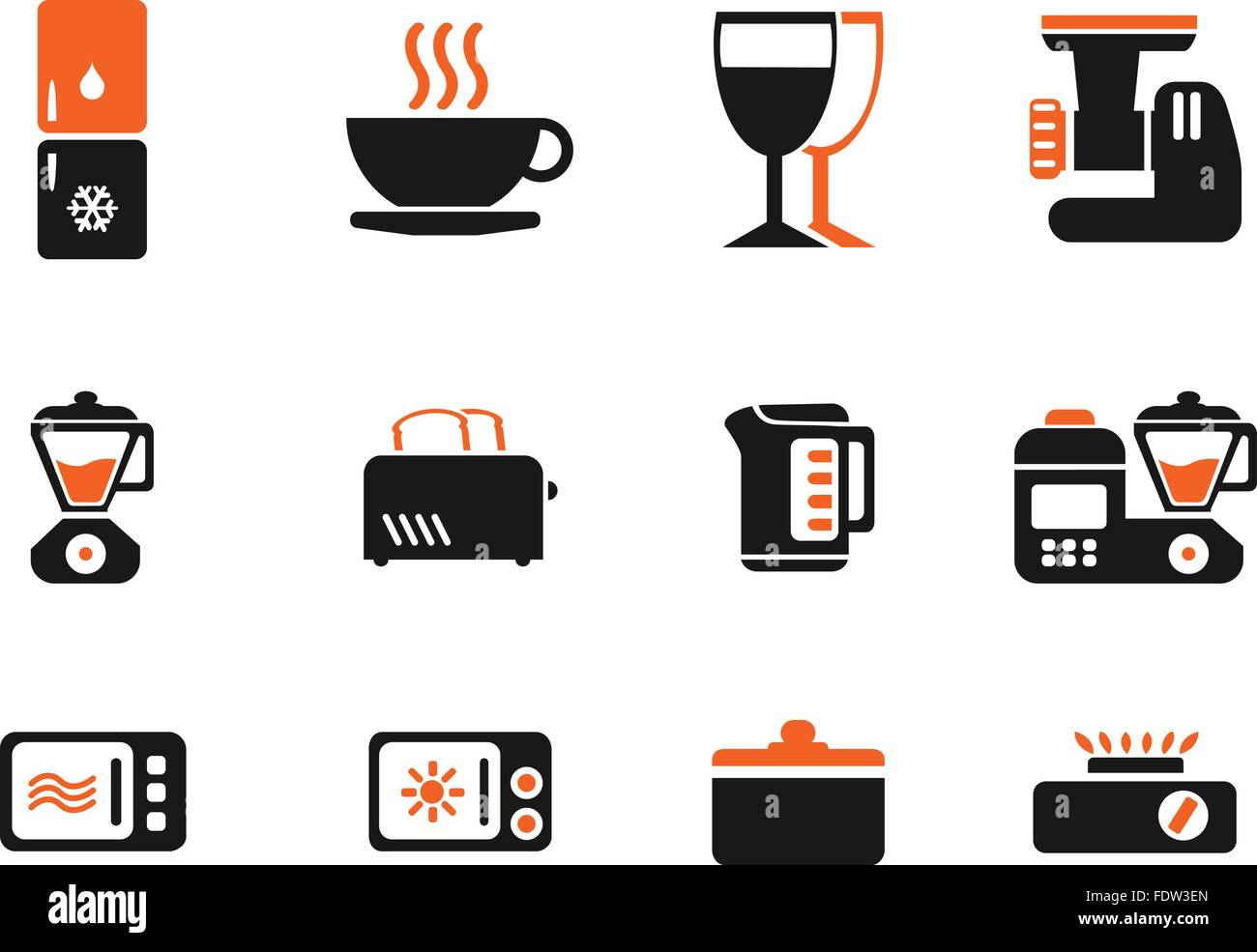 Des ustensiles de cuisine Icon Set Illustration de Vecteur
