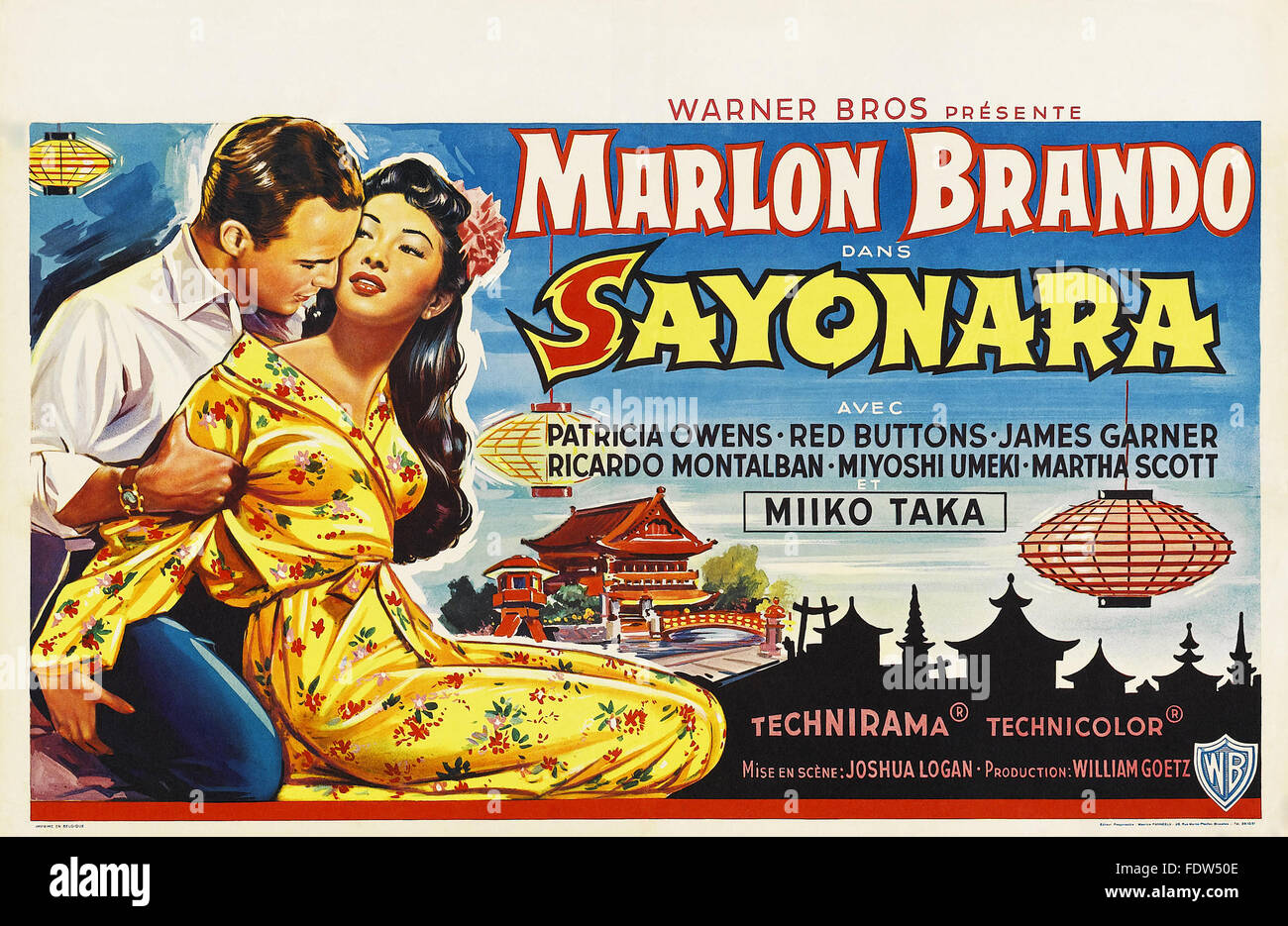Sayonara - Affiche de film français Banque D'Images