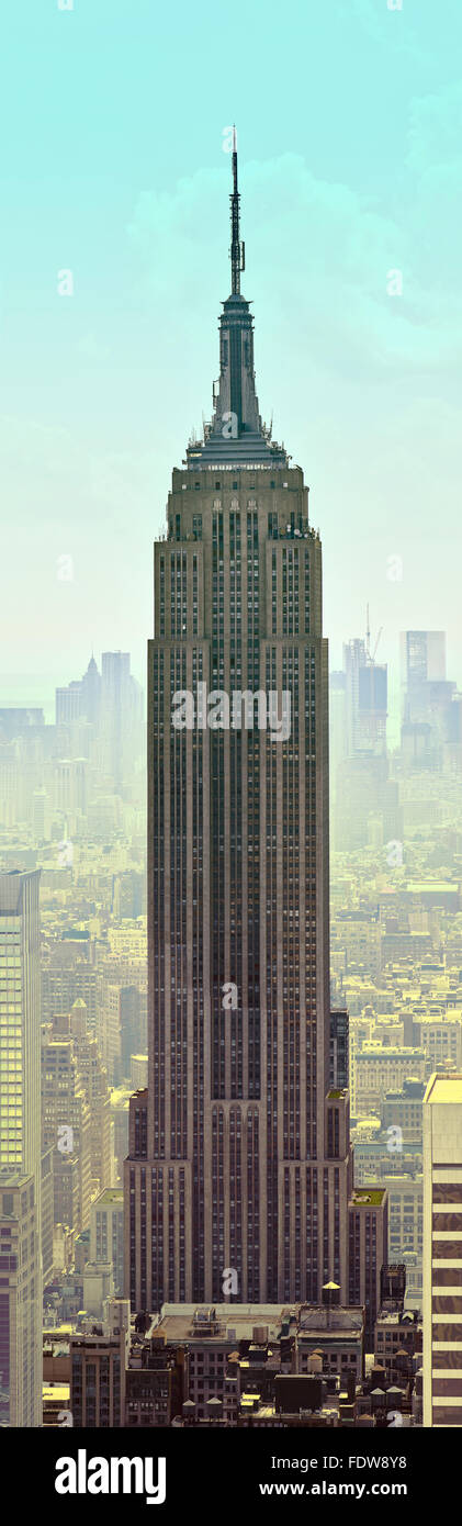 Panorama de l'empire state building à Manhattan NYC dans l'arrière-plan Banque D'Images
