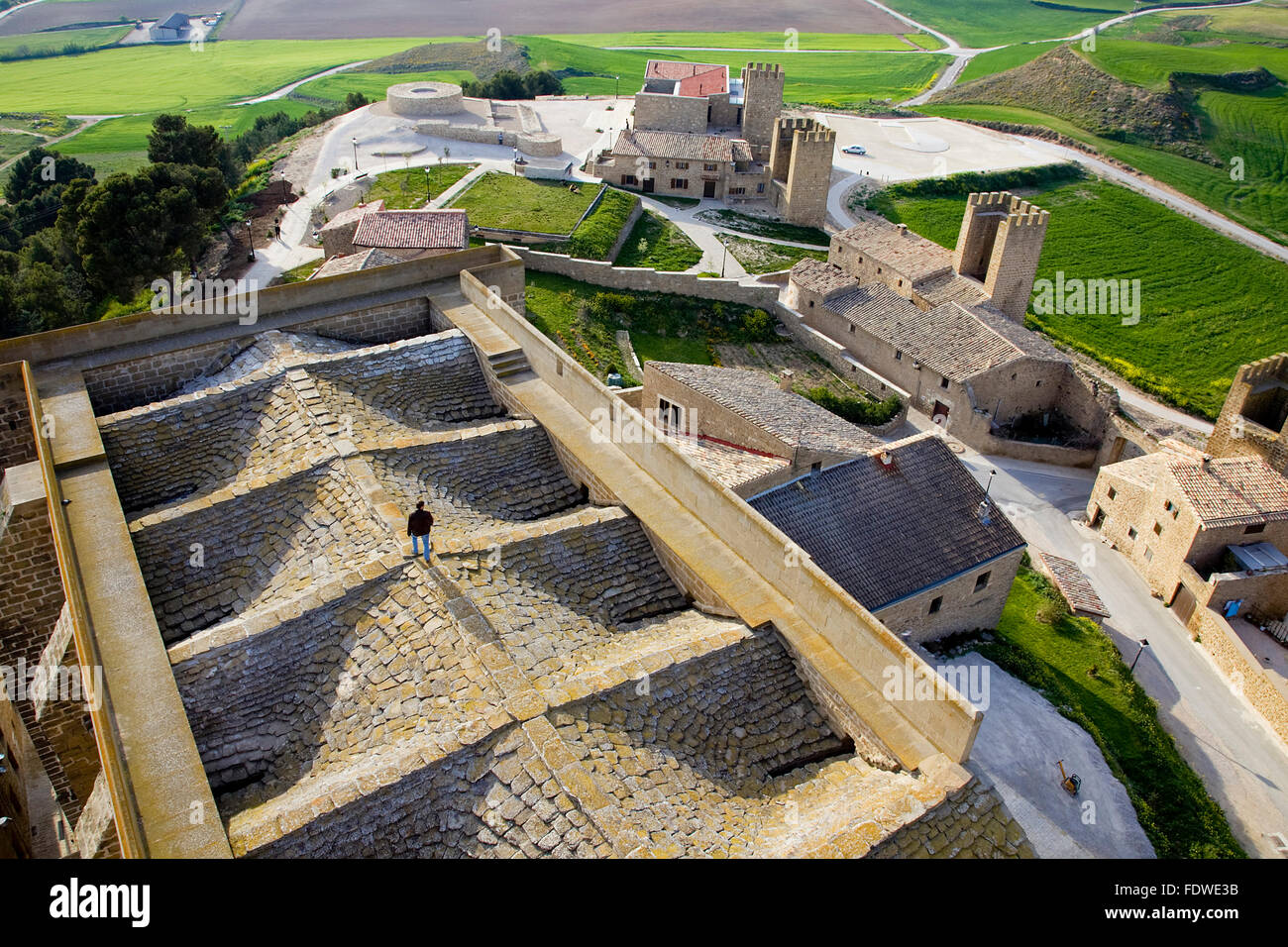 Cerco de Artajona, la forteresse. Artajona. Navarre.Espagne Banque D'Images