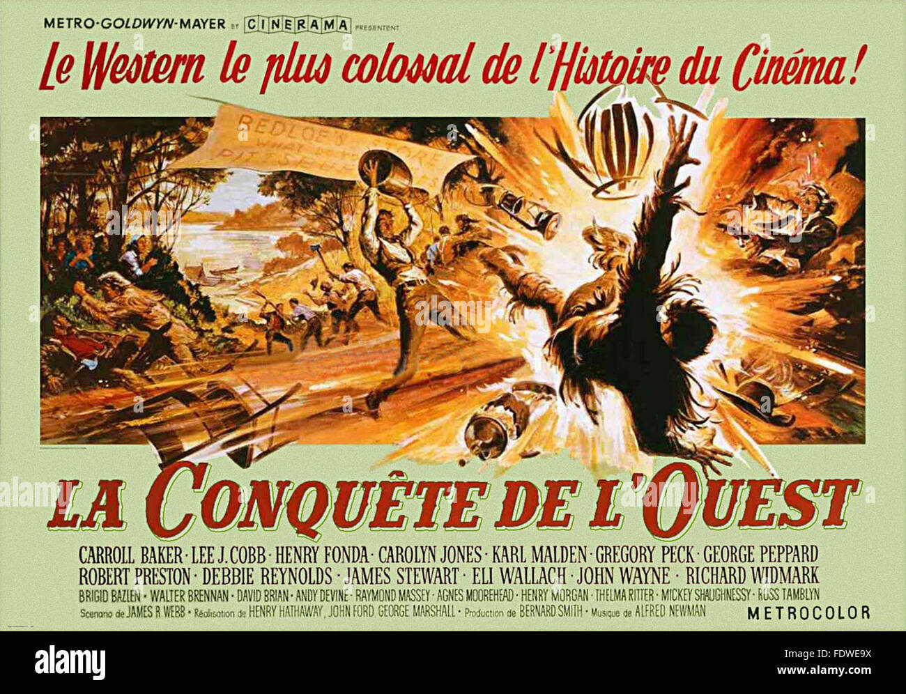 A La Conquete De Louest Film La conquête de l'Ouest - Affiche de film français Photo Stock - Alamy