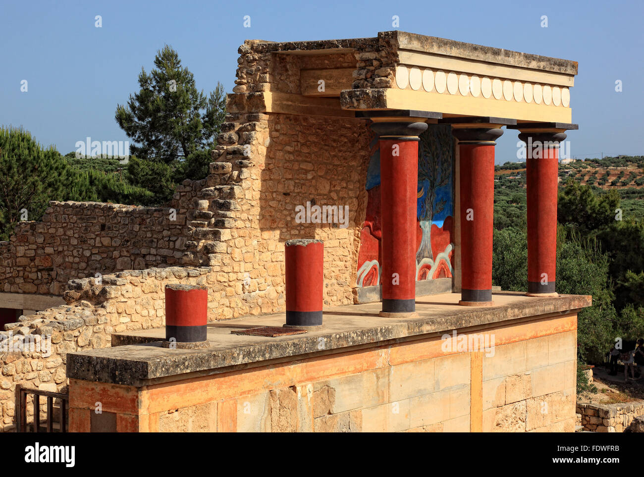 Crète, Knossos, complexe de palais du minoer, le bastion Banque D'Images