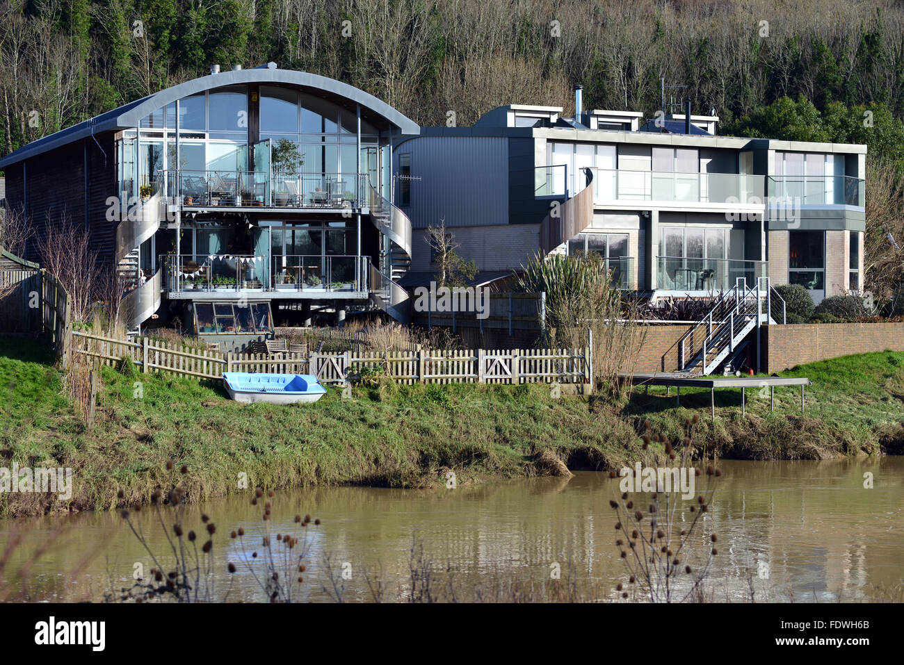 Riverside modernes, flexibles de Lewes. UK Banque D'Images