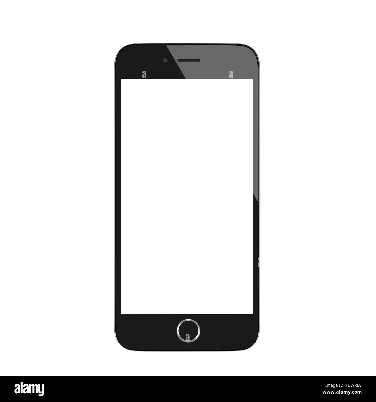 Rendu réaliste de téléphone intelligent avec écran vide Banque D'Images