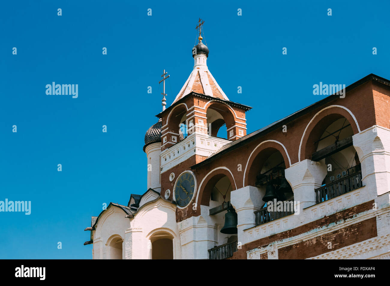 Du Beffroi de monastère de Saint Euthymius à Suzdal, la Russie. Banque D'Images