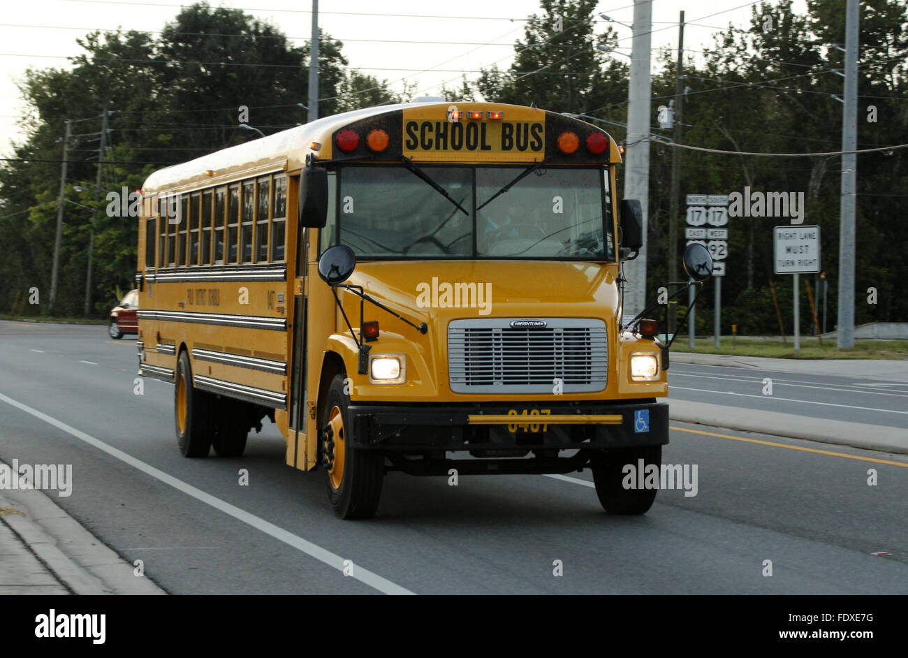 Polk county school bus en Floride USA Banque D'Images