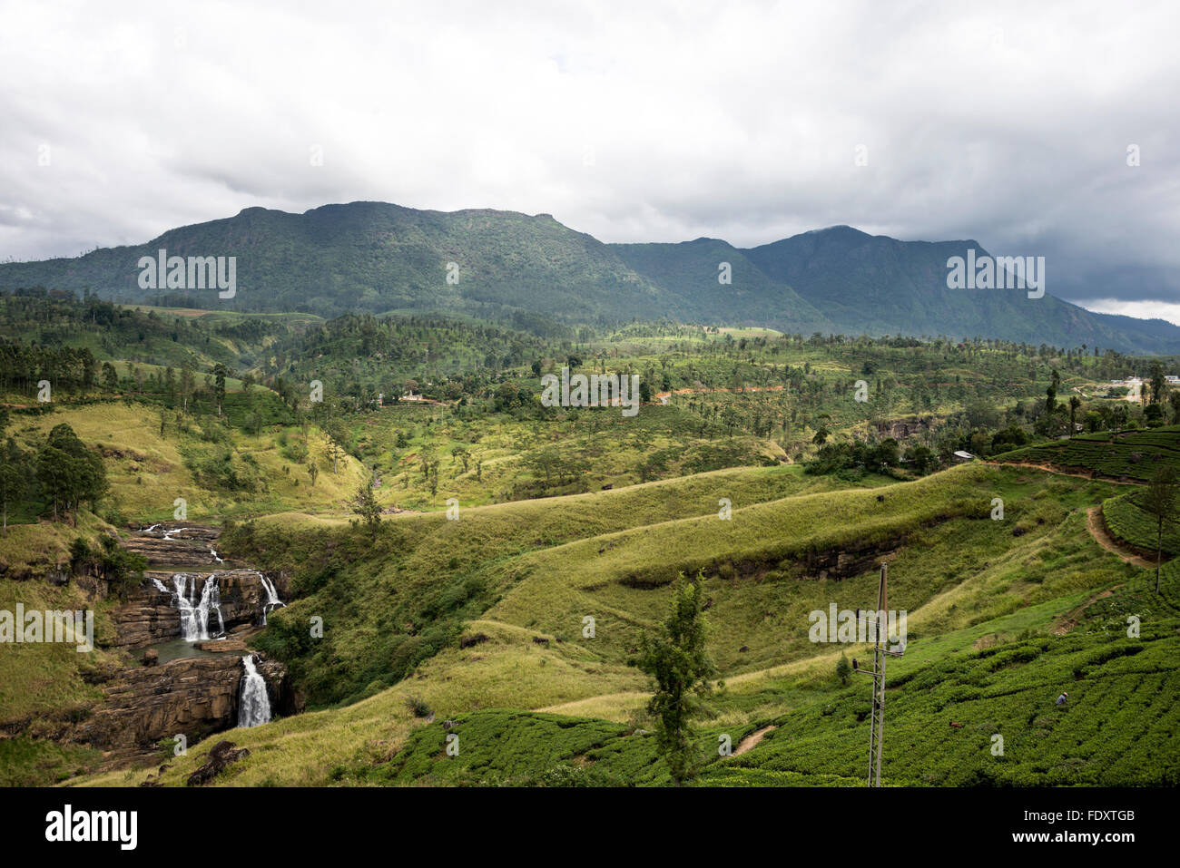 Sainte-claire's Falls est l'une des plus grandes chutes d'eau au Sri Lanka. Il est appelé le "Petit Niagara de Sri Lanka' et est l'un des Banque D'Images