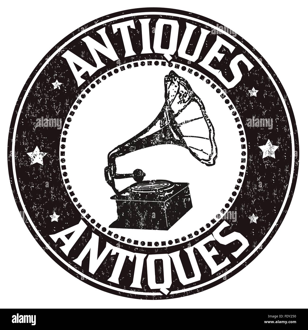 Antiquités grunge rubber stamp Illustration de Vecteur