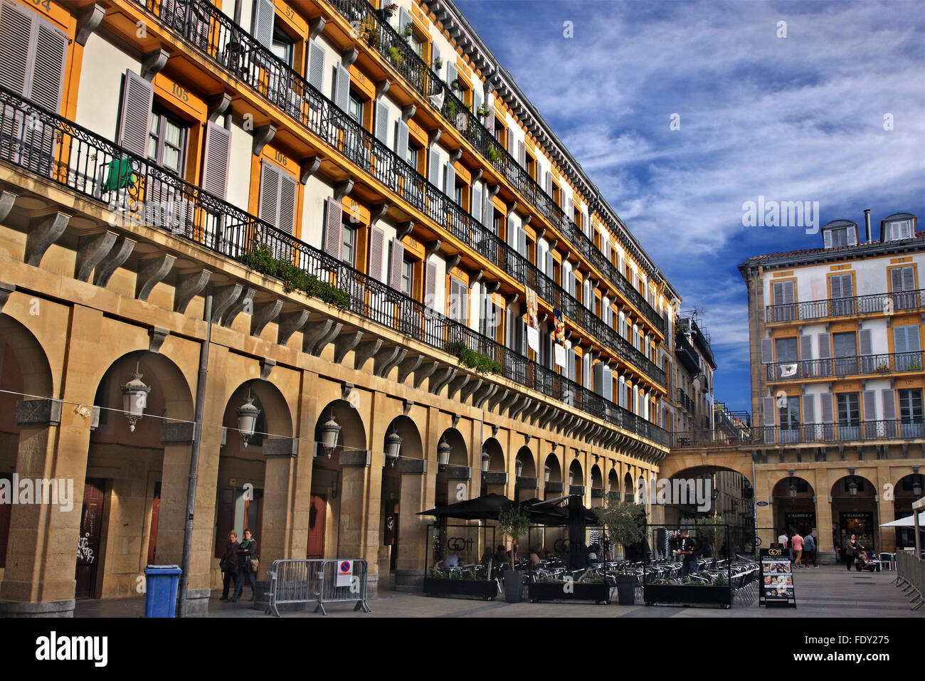 Plaza de la Constitucion, San Sebastian (Donostia), Pays Basque (Rhône-Alpes), l'Espagne Banque D'Images