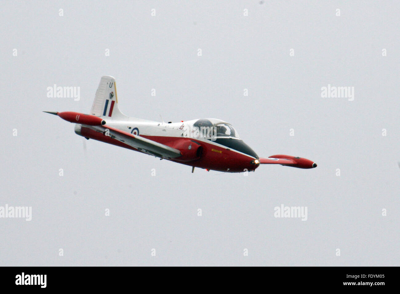 Spectacle aérien de Southport, Lancashire, United Kiingdom, 20e Septembre 2014, fichier image du Jet Provost T MK 5 prises alors que l'avion sort de manuvere au 2014 Southport Air Show qui fait maintenant partie de la police de Sussex investigation élargie suite derniere summers accident mortel à Shoreham. Det Ch Insp Paul Rymarz, de la police du Sussex, a déclaré : "Nous sommes au courant d'un incident à l'Airshow de Southport en 2014. Cet incident constitue une ligne d'enquête plus large dans notre enquête. Toutes les familles sont au courant de notre participation dans cet incident." Crédit : David Billinge/Alamy Live News Banque D'Images