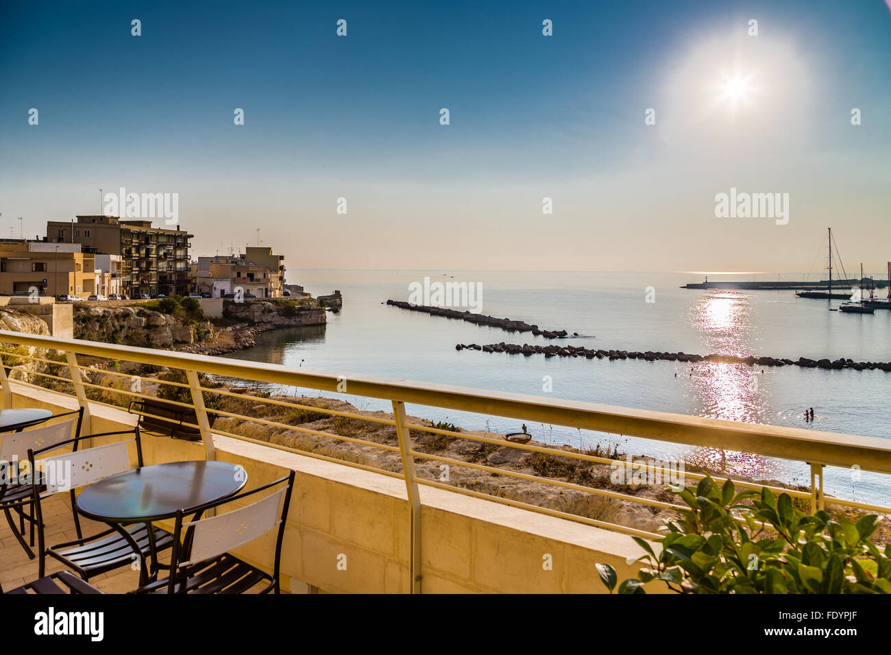 Baie de Otranto, Greek-Messapian ville sur la mer Adriatique en Italie Banque D'Images