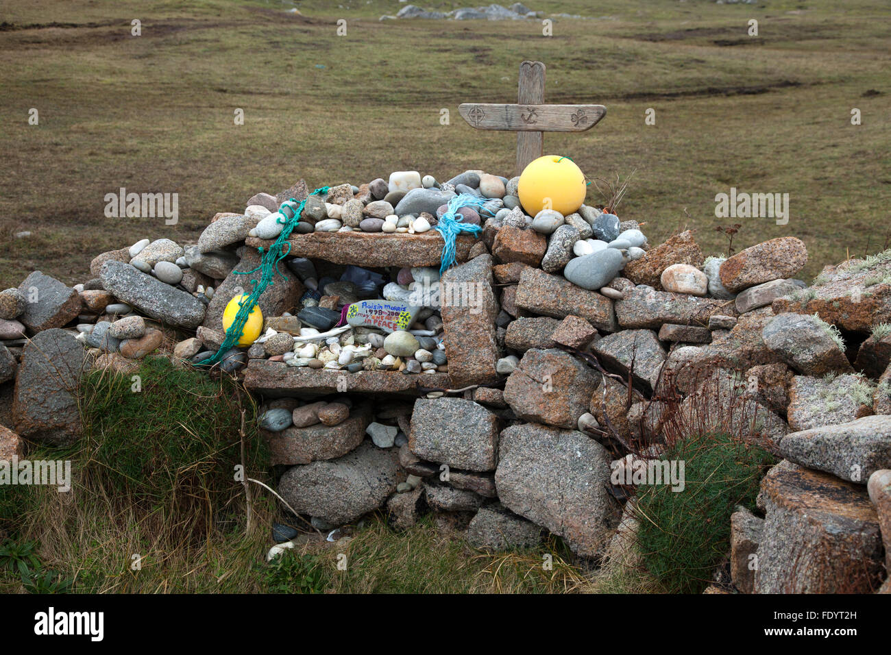 St Feichan est bien, l'Île Sainte Omey, Connemara, comté de Galway, Irlande. Banque D'Images St Feichan est bien, l'Île Sainte Omey, Connemara, comté de Galway, Irlande. Banque D'Images