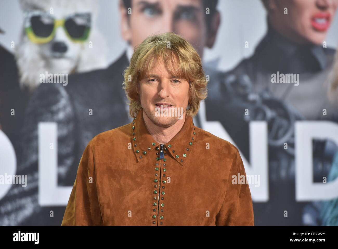 Berlin, Allemagne. 09Th Feb 2016. Owen Wilson/ assister à Zoolander n°2 Dépistage du ventilateur à Berlin Cinestar Sony Center au 02.02.2016. Dpa : Crédit photo alliance/Alamy Live News Banque D'Images