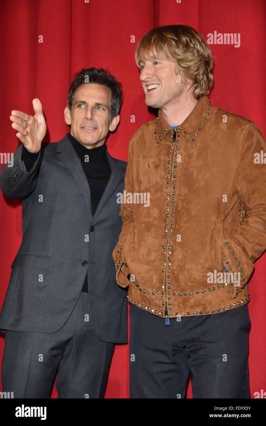 Berlin, Allemagne. 09Th Feb 2016. Ben Stiller Owen Wilson/ assister à Zoolander n°2 Dépistage du ventilateur à Berlin Cinestar Sony Center au 02.02.2016. Dpa : Crédit photo alliance/Alamy Live News Banque D'Images