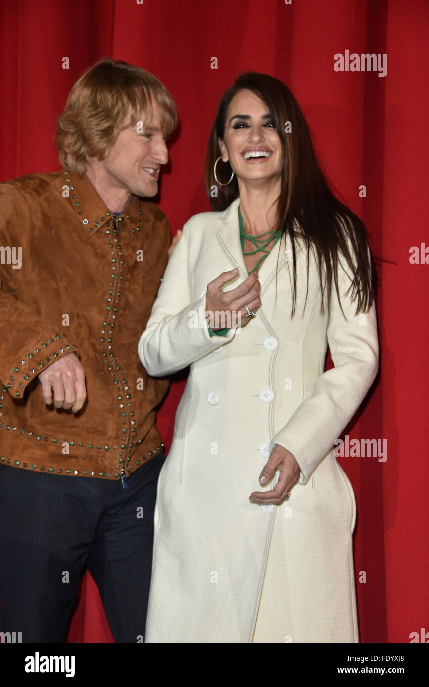 Berlin, Allemagne. 09Th Feb 2016. Owen Wilson, Penélope Cruz/assister Zoolander n°2 Dépistage du ventilateur à Berlin Cinestar Sony Center au 02.02.2016. Dpa : Crédit photo alliance/Alamy Live News Banque D'Images