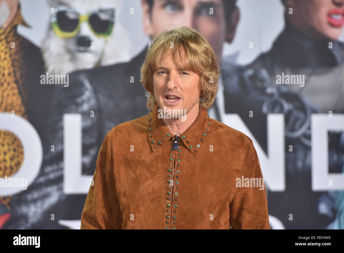 Berlin, Allemagne. 09Th Feb 2016. Owen Wilson/ assister à Zoolander n°2 Dépistage du ventilateur à Berlin Cinestar Sony Center au 02.02.2016. Dpa : Crédit photo alliance/Alamy Live News Banque D'Images