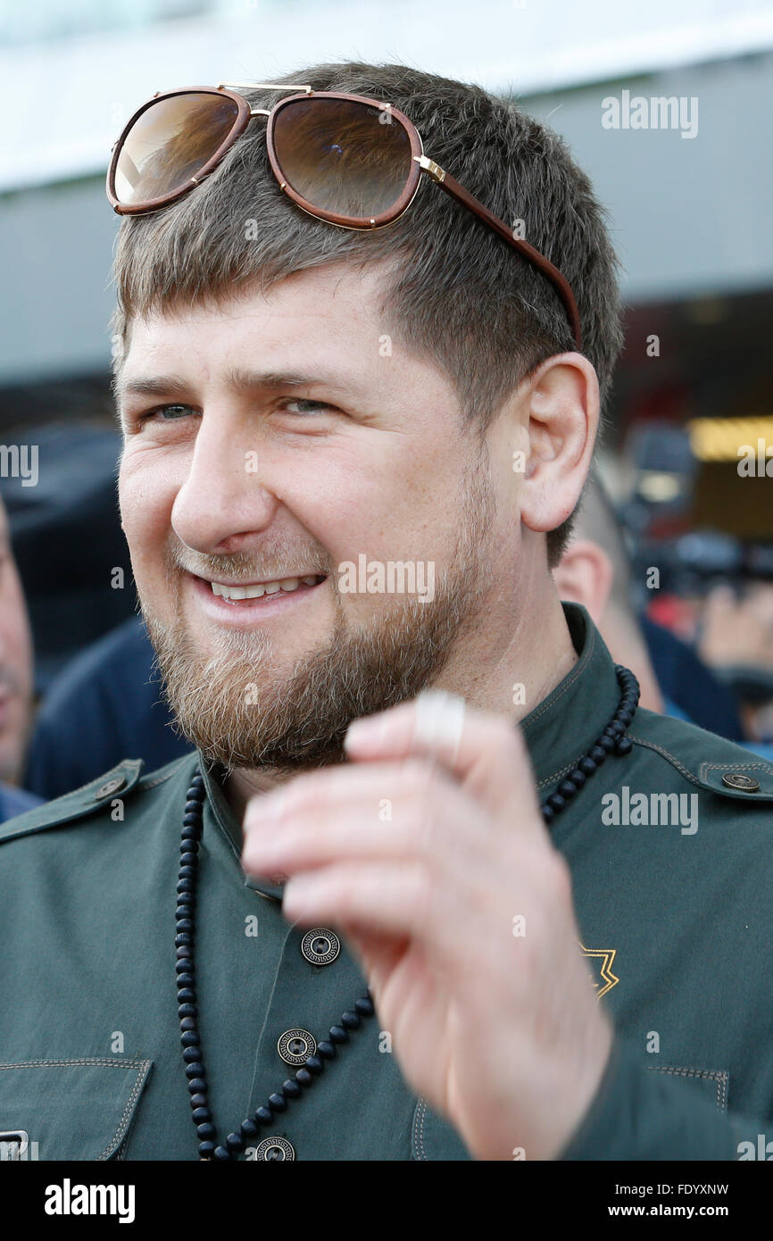 Dubaï, Émirats arabes unis, Ramzan Kadyrov, Président de la République tchétchène Banque D'Images