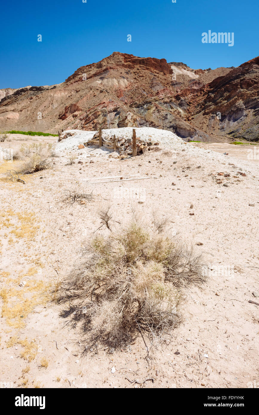 Paysage désertique le long de la rivière Amargosa sentier près de Tecopa, California Banque D'Images