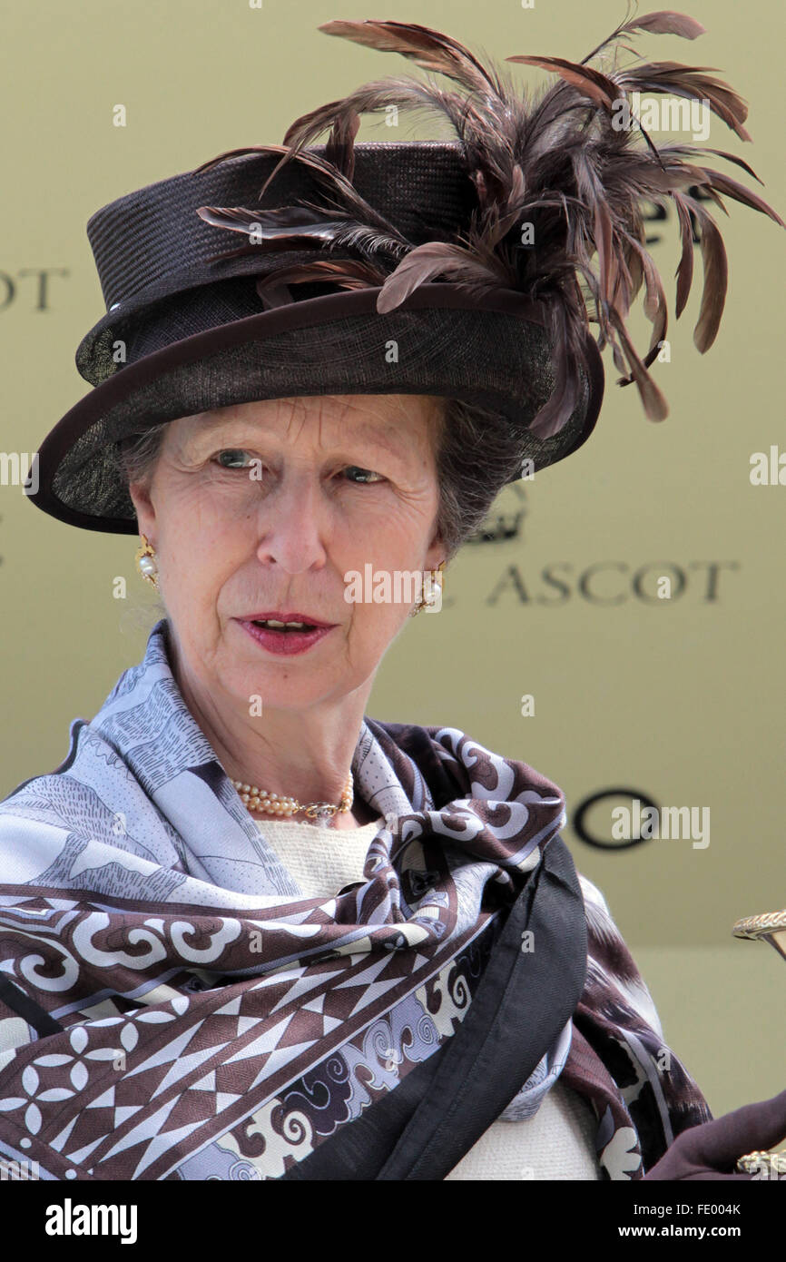 Ascot, Royaume-Uni, la Princesse Anne Mountbatten-Windsor Banque D'Images