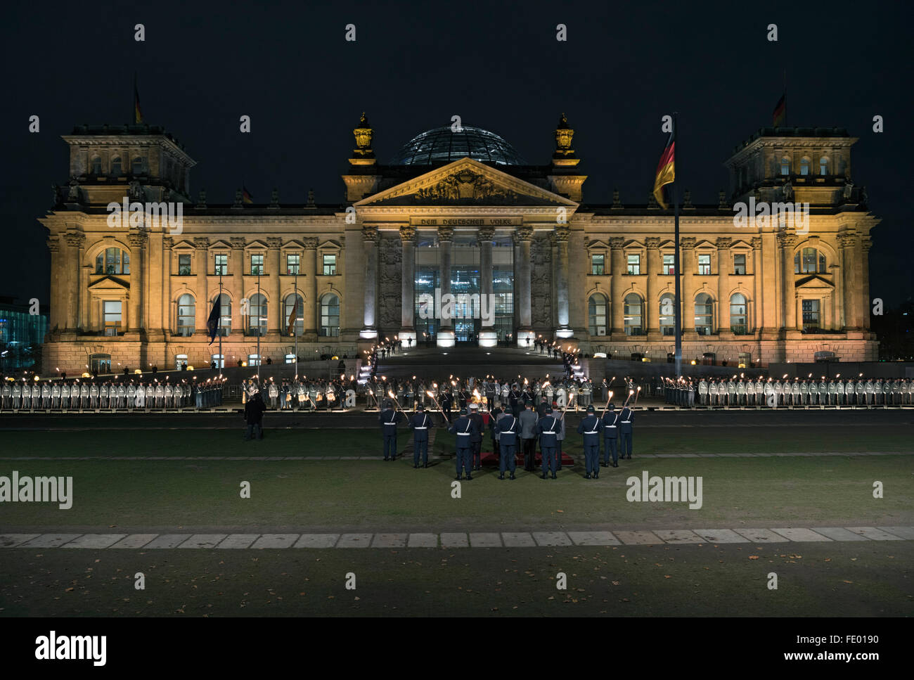 Berlin, Allemagne, Grosser couvre-feu pendant 60 ans anniversaire de la Bundeswehr Banque D'Images