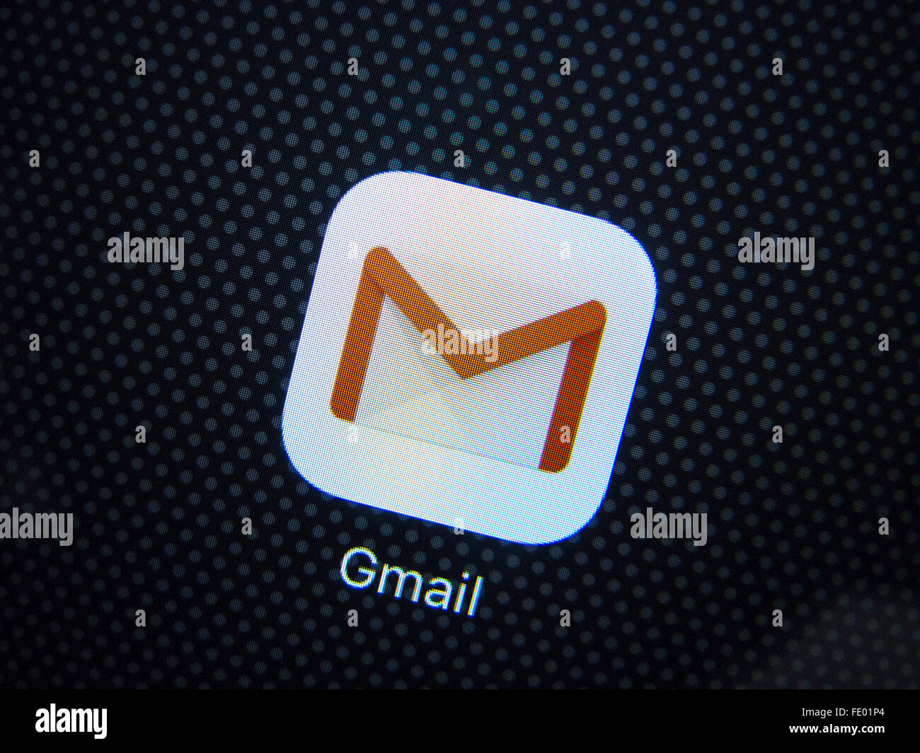Détail de l'icône Gmail pour application sur un téléphone mobile Banque D'Images