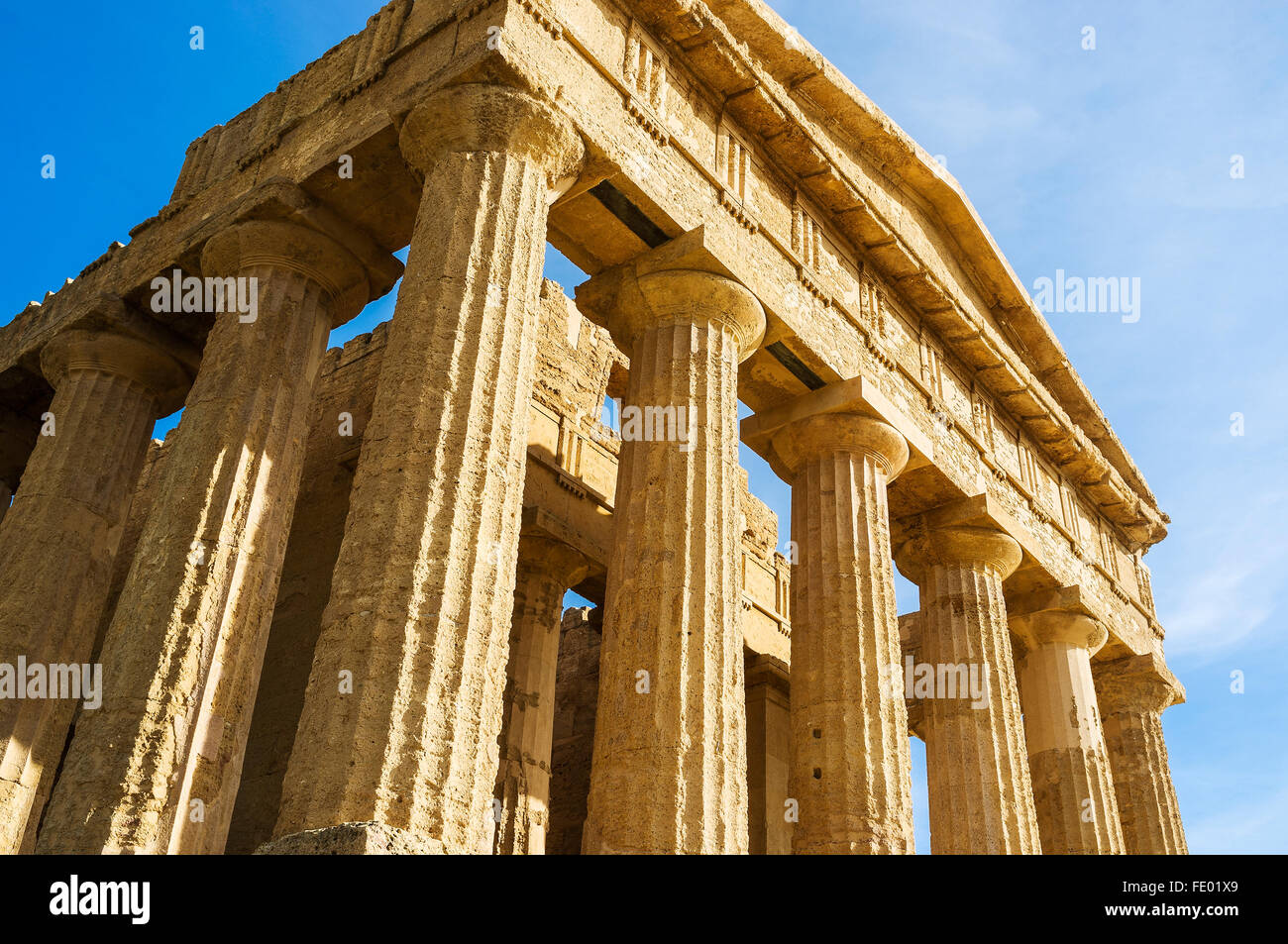 Temple of Concordia à Agrigente, ancienne ville grecque d'Akragas, Sicile, Italie Banque D'Images