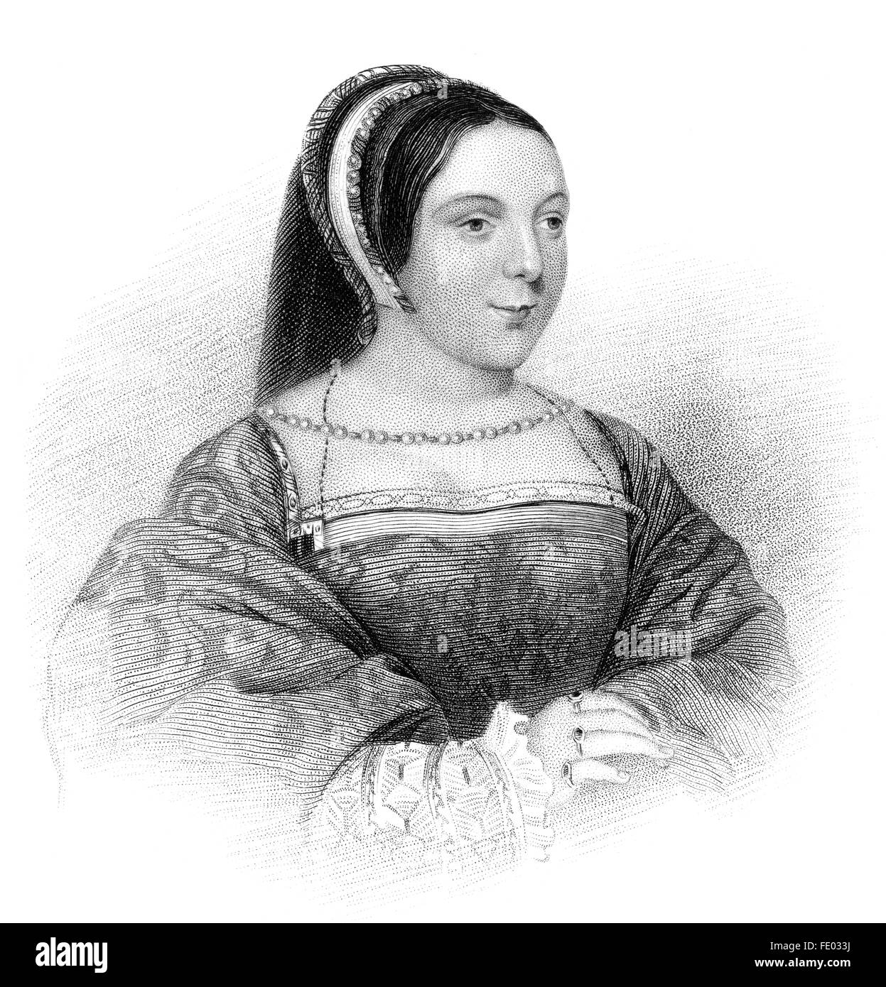 Margaret Tudor, 1489-1541, reine d'Écosse à partir de 1503 jusqu'en 1513 comme l'épouse du roi Jacques IV d'Écosse Banque D'Images