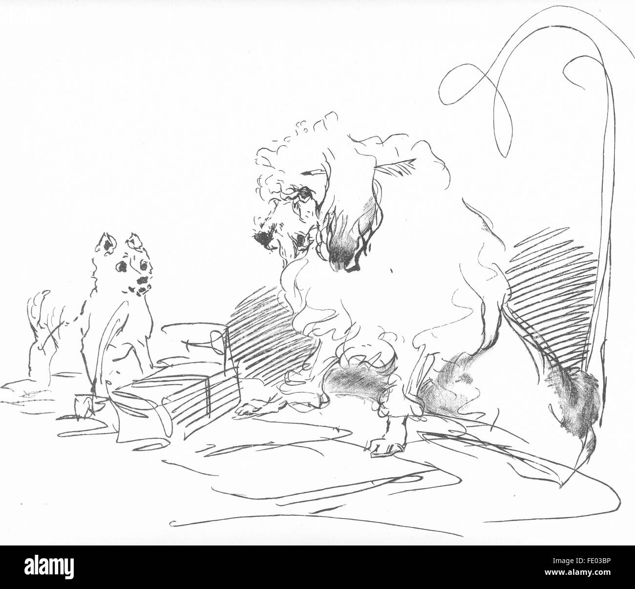 Chiens : Exemple 2-, Landseer ancien c1880 Banque D'Images Chiens : Exemple 2-, Landseer ancien c1880 Banque D'Images