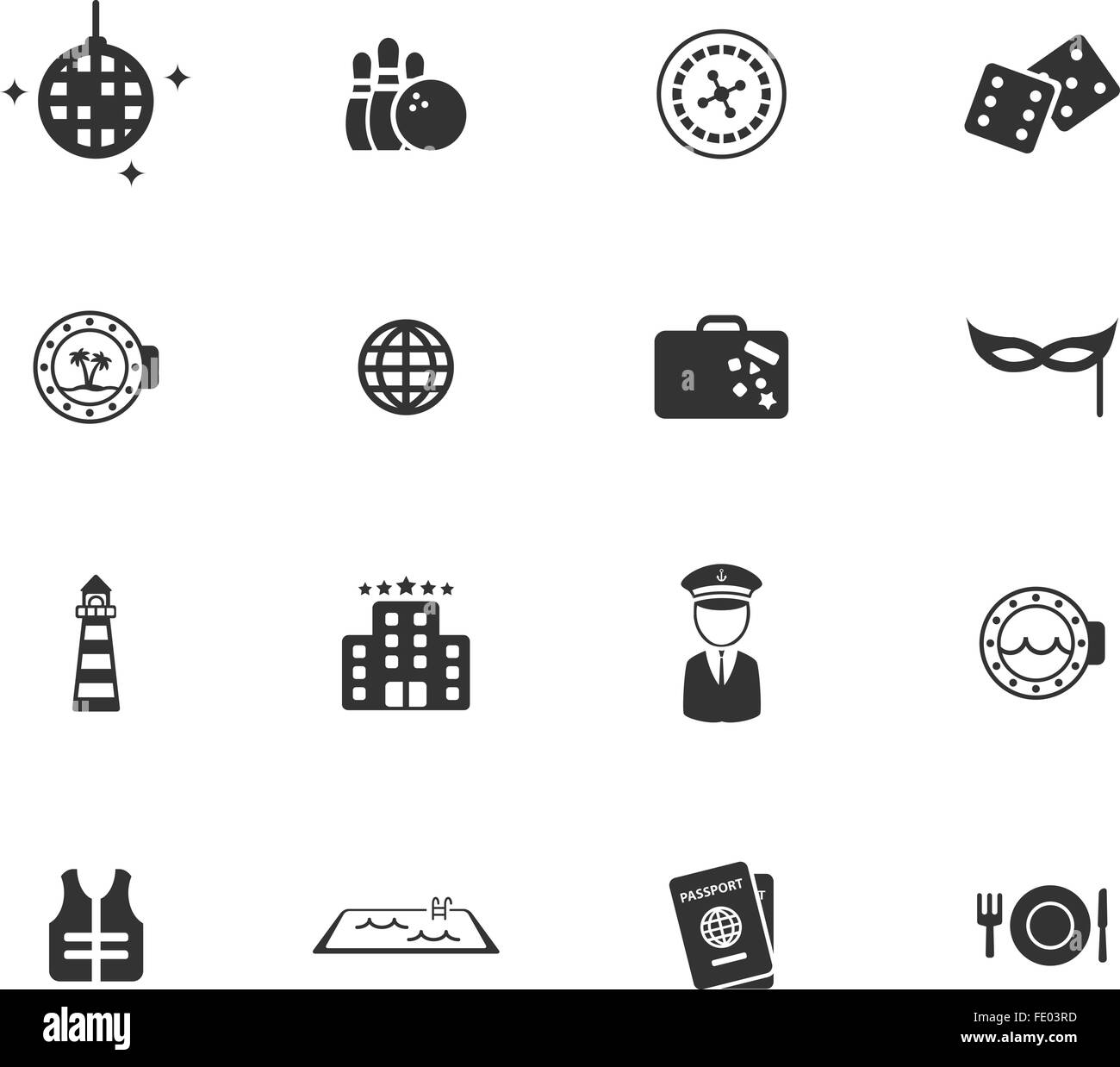 Icônes simplement croisière Illustration de Vecteur