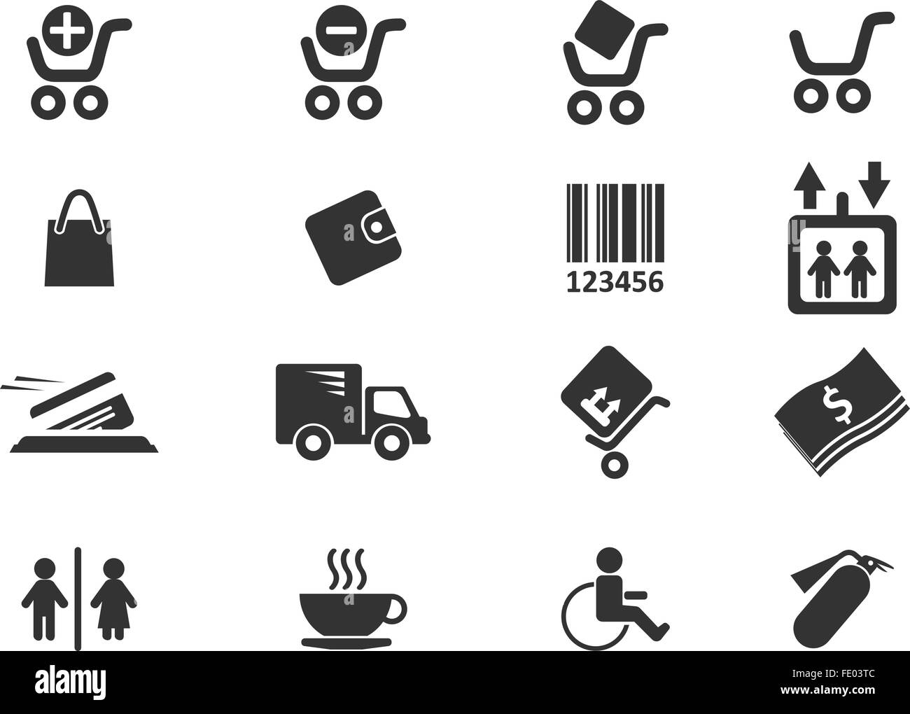 Icônes de shopping Illustration de Vecteur