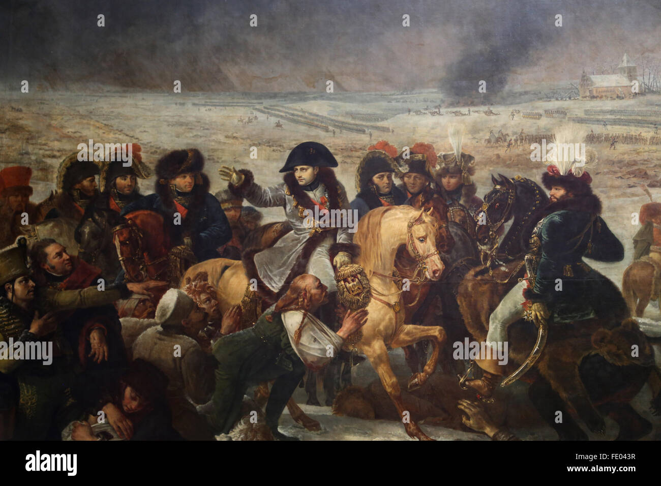 Napoléon sur le champ de bataille d'Eylau, (9 février 1807),1808 par le Baron Antoine-Jean Gros (1771-1835). Musée du Louvre. Paris. Banque D'Images