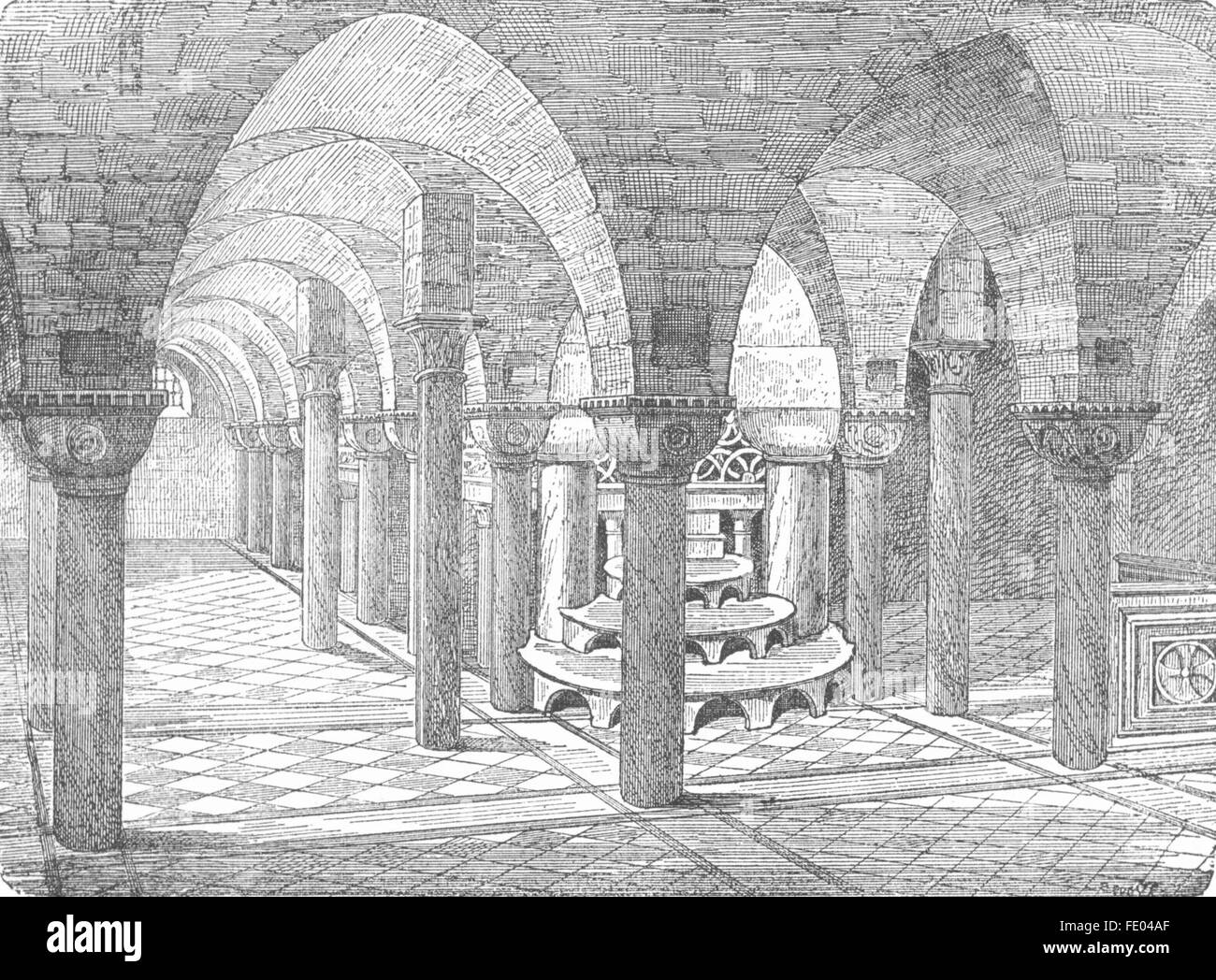 Venise : Crypt-St Mark's, antique print 1880 Banque D'Images