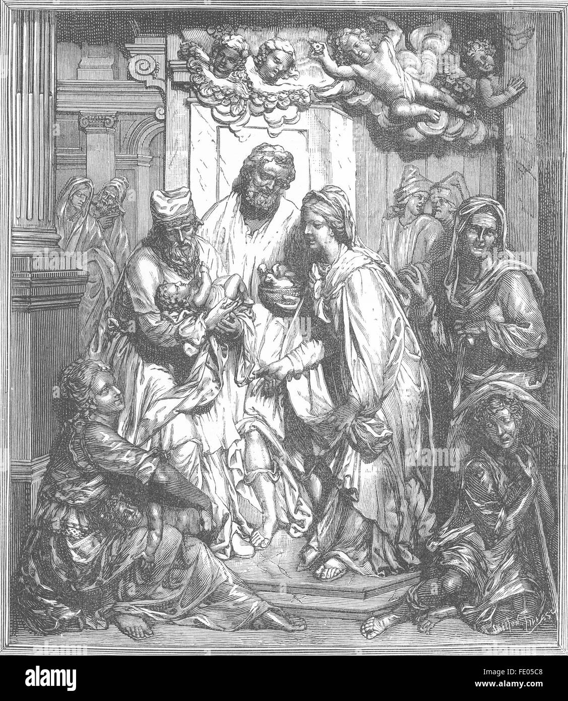 Venise : Bas-relief : Purification, Tagliapietra, antique print 1880 Banque D'Images